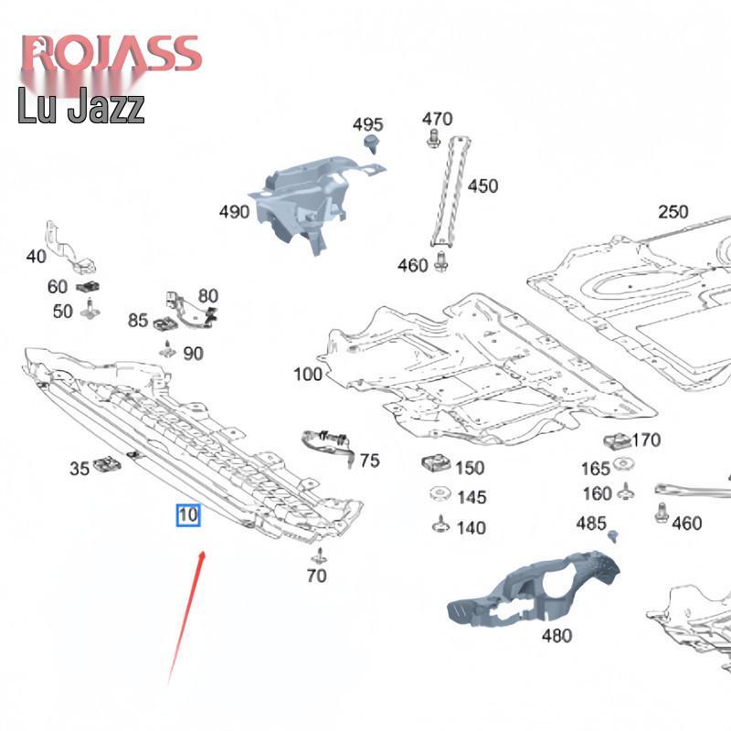 Compatible with Mercedes-Benz GLC Class W253: Front Bumper, GLC200 Lower Mudguard, GLC260 Radiator, GLC300 Chassis Guard Plate