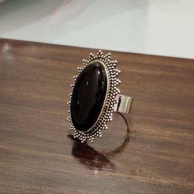 Natural Black Onyx Ring , 925 Sterling Silver Ring , Handmade Silver Ring , Oval Black Onyx Ring , Promise Ring , Designer Ring , Women Ring