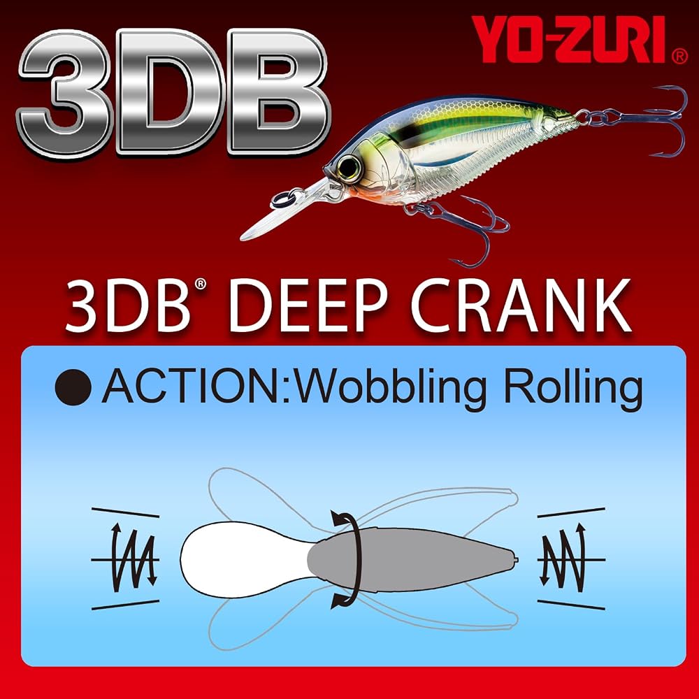 Yo-Zuri 3DB Deep Crank Lure 70mm 21g Prism Baby Bass Fishing Tackle