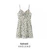 2025 Spring Women's European and American Style Printed Sling Dress