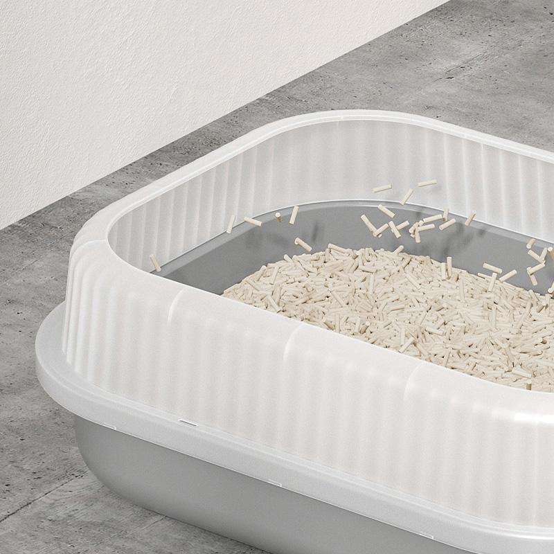 Half-enclosed large cat litter box, free shipping, with elevated sand box, splash-proof toilet, pet cat litter scoop