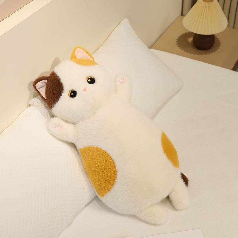 Adorable Sweet Cat Plush Toys Fluffly Stuffed Animals Soft Fat Kitten Dolls For Girls Gifts Home Decor