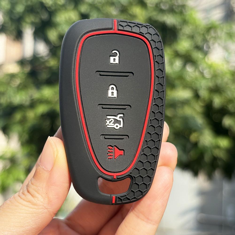 

Keychain For Chevrolet Bolt Ev Onix Cruze Spark Silverado Volt Equino Camaro Aveo Sonic Silicone Car Remote Key Fob Case