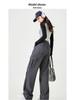 Damen Hochwertige Lässige Cargohose: Herbst/Winter-Stil, mit Plüschfutter, lockere Passform, gerades Bein, mehrere Taschen, Kordelzug, Polyester.