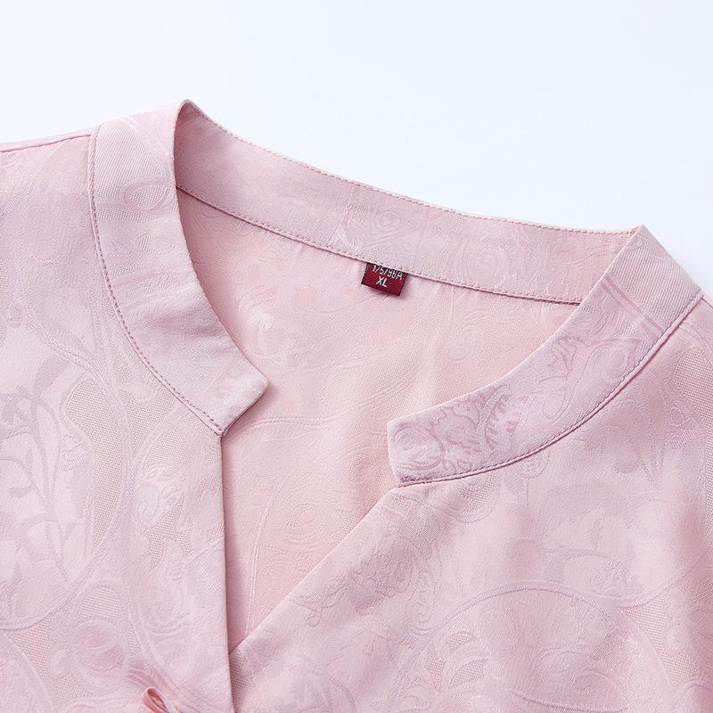 2026 Stylish Mid-Sleeve Jacquard Top for Young and Middle-Aged Women