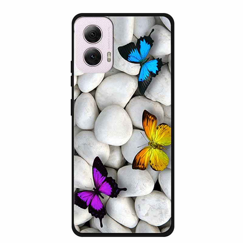 For Moto G Power 2024 Case TPU Animals Soft Silicone Phone Cases For Motorola G Power 2024 5G Wolf Protector Original Back Cover