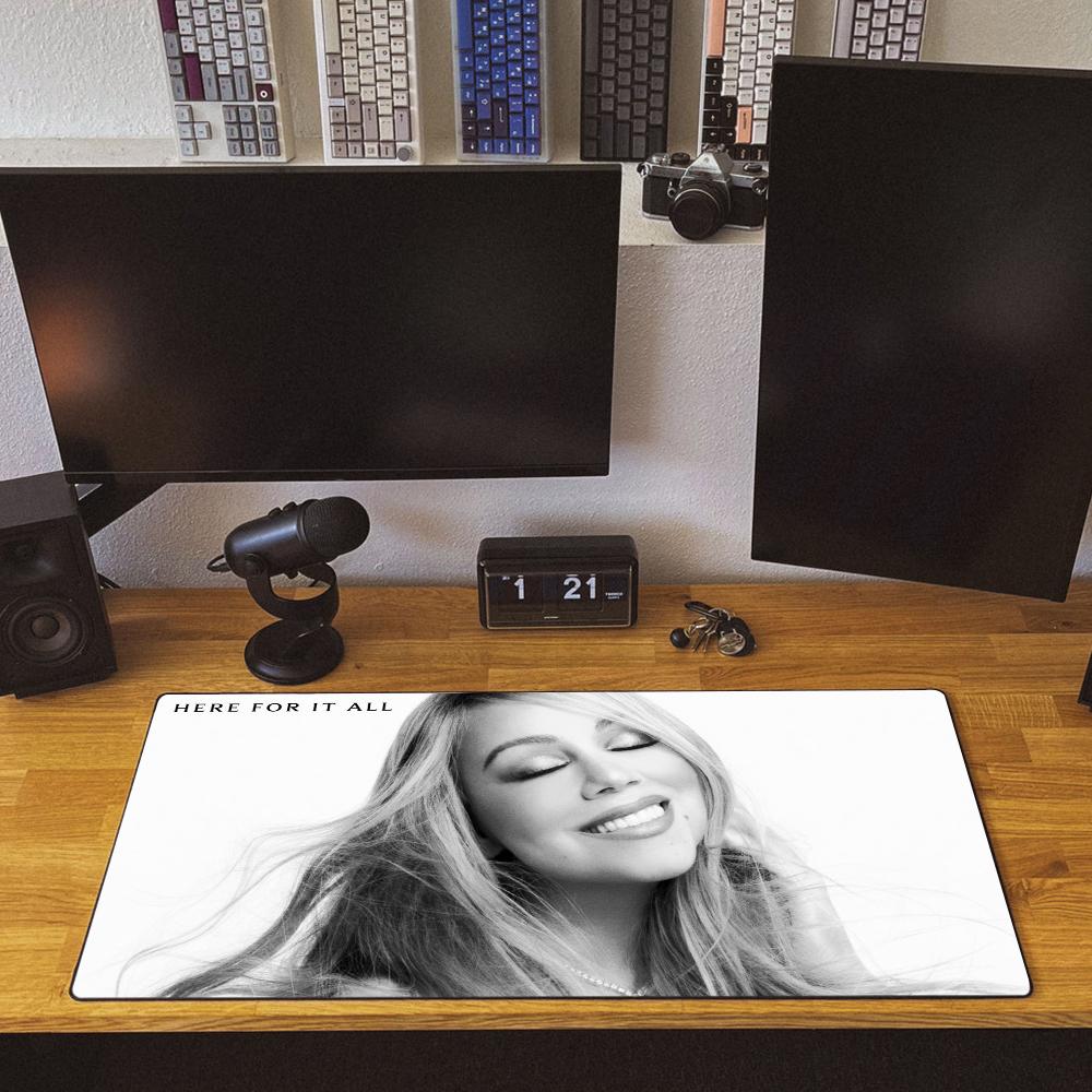 Singer Mariah Carey For lt All Mouse Pad Large Desk Mat Keyboard Ergonomic Office Rubber PC Non-slip Anti-fray Home Custom