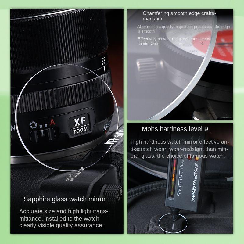 Skleněná maska na sklíčko hodinek Pro Citizen Sky Eagle 2. generace Blue Angel Řada AT8020 JY8085 JY8078 Safírové sklíčko Náhradní díly hodinek