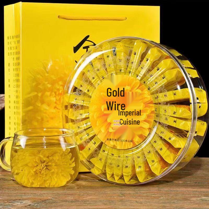 Egret Island Dream Premium Golden Silk Imperial Chrysanthemum Tea Gift Box (25-Count)