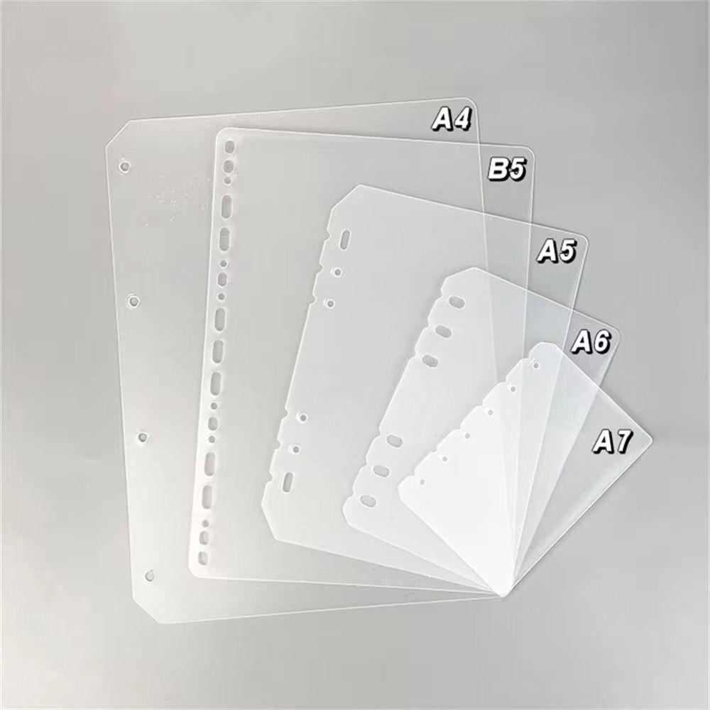 10Pcs A4 A5 A6 A7 Notebook Divider Stationery Accessories Matte Inner Paper Separator PP Universal Binder Organizer Baffle