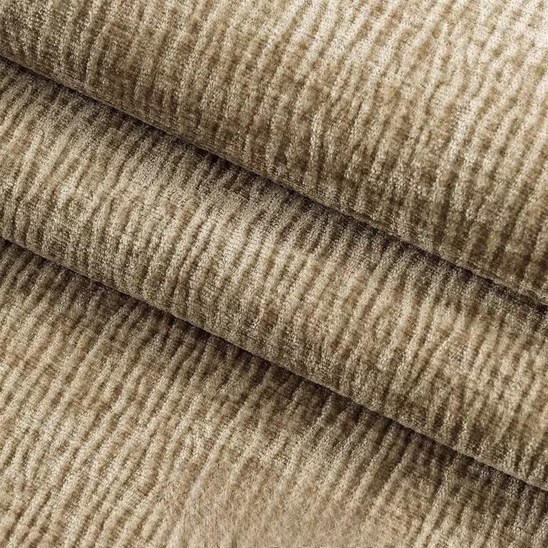 Thickened Plain Chenille Fabric Jacquard for Sewing Curtains Sofacovers Sewing Striped Pattern Textile Skin-friendly Textured