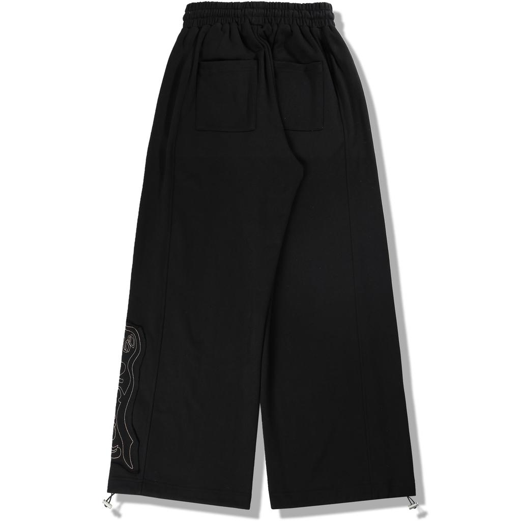 GUBIN Applique Point Sweatpants - Black