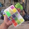 115pcs T Tail Soft Bait Set with Jig Head Hook Fishing Lure Accessories Set Soft Fishing Lure Tackle Box