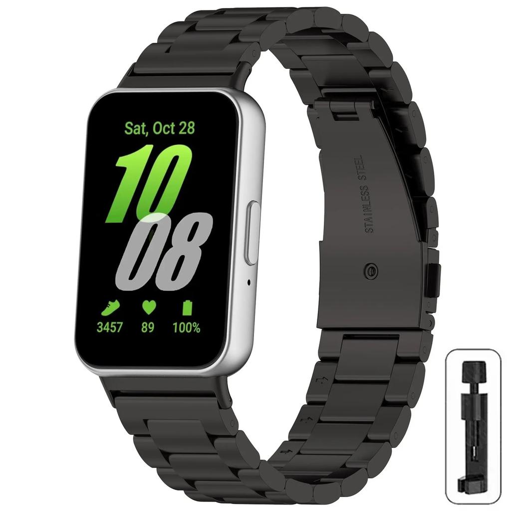 Stainless Steel Strap for Samsung Galaxy Fit 3 Metal Strap For Galaxy Fit 3 SM-R390 Correa