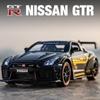 ABE4  1:32 Nissan GTR R35 Supercar Alloy Car Toy Car Metal Collection Model Car Sound and Light Toys For Children