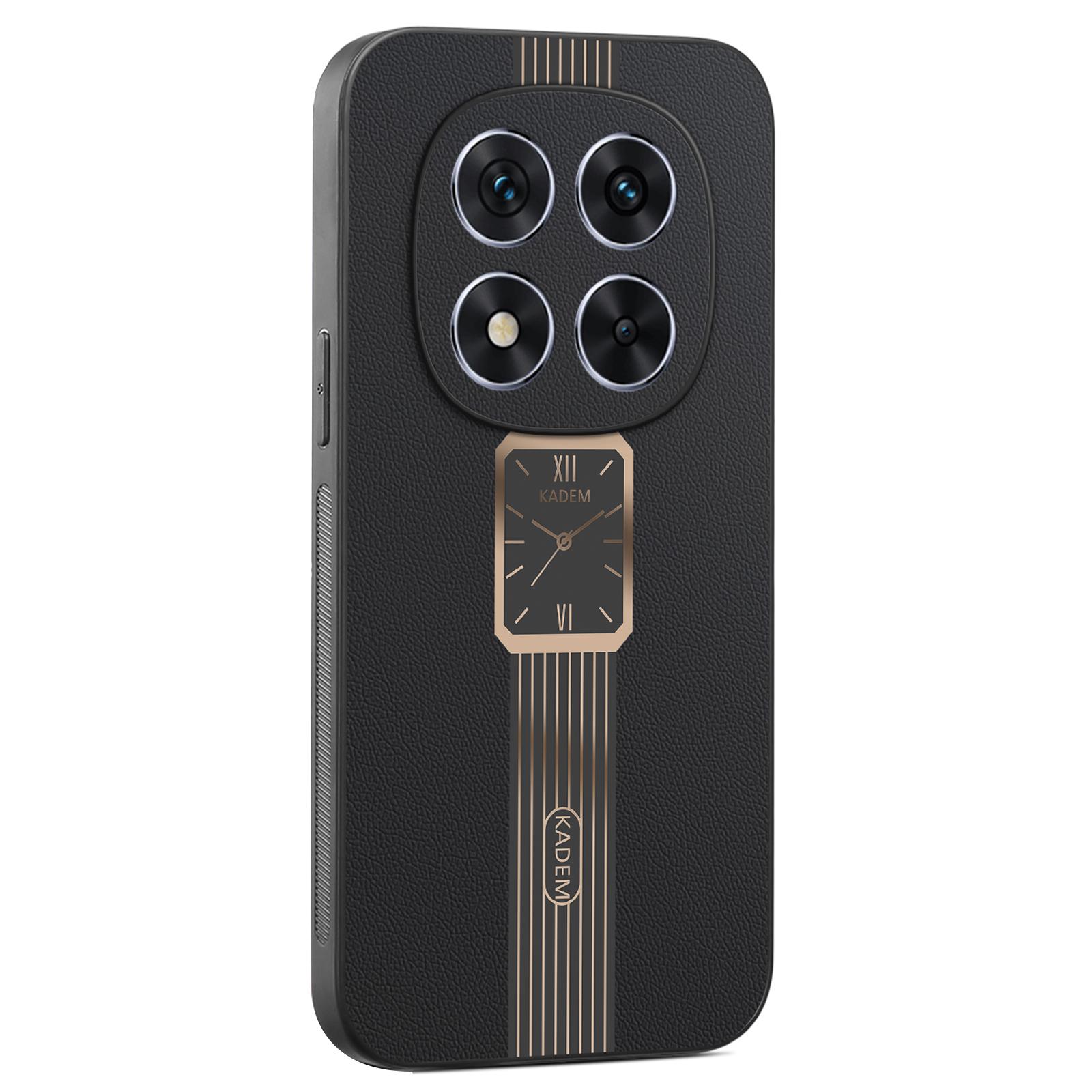 

For Xiaomi Redmi Note 14 Pro 5G/Poco X7 5G Case Leather+TPU+Acrylic Anti-Scratch Phone Cover Black