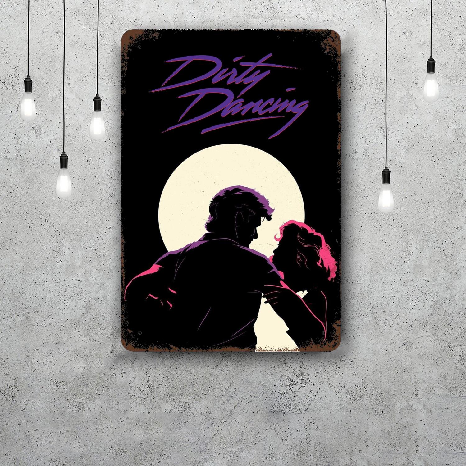 dirty dancing Movie Decor Poster Vintage Tin Sign Metal Sign Decorative Plaque for Pub Bar Man Cave Club Wall Decoration 20x30cm（7.8x11.8inch）