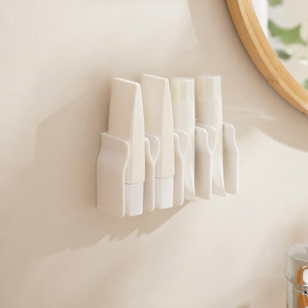 Shelf Without Punching Wall Mounted Toothpaste Shelf Multifunctional Cosmetic Shelf