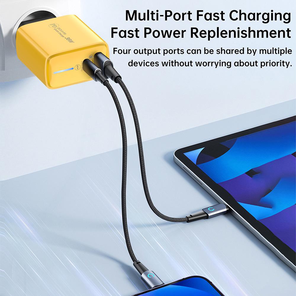 Fast PD36W USB Charger QC3.0+PD for Apple, Huawei, and Android Devices (A+C Ports)