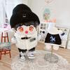 1 Takım Idol oyuncak bebek giysileri Peluş Yelek Ceket Mini Kıyafet Giyinme Sahne Güzel Şapka T-shirt Pantolon Ceket Dört parçalı Set 20 cm Bebek için