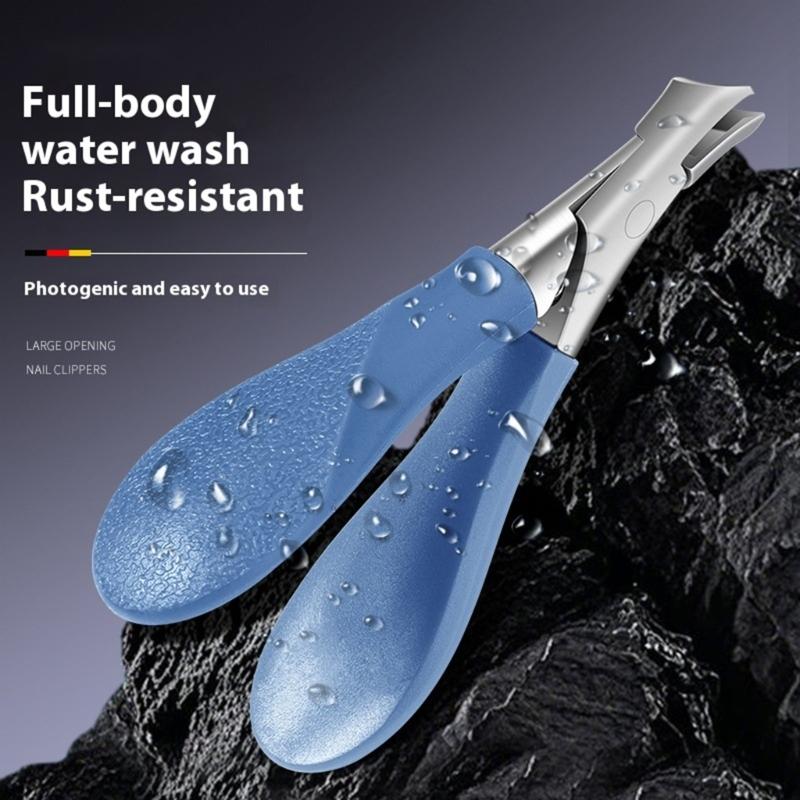 Toenail Clippers for Thick Toenails,Sharps Heavy Duty Nails Cutter Angled Head Toe Nail Clippers with Wide Jaw Opening
