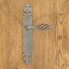 LAGOS door handle with plate without hole, STEEL