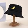 Cappello a secchiello con ricamo di banana cartone animato estivo da donna, Cappello alla moda pieghevole, Nuovo cappello da sole