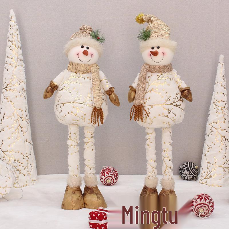 Jul Snögubbe Ornament - 48cm/75cm Tryckt Tygkonst