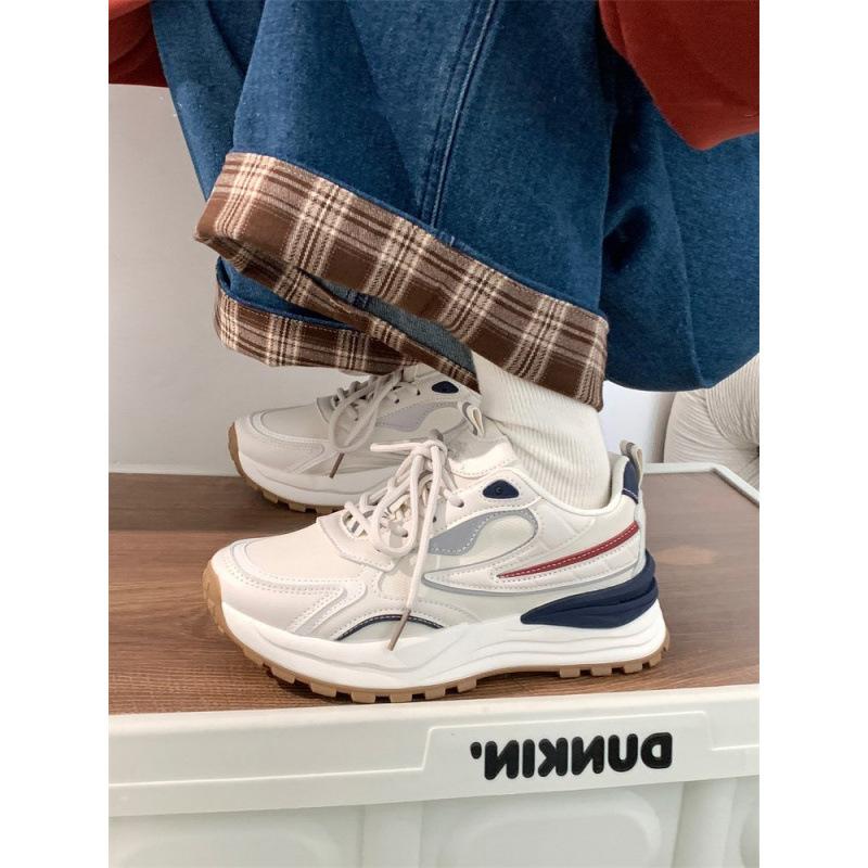 Popular - After Communication - Mesh Rubber Low Heel (less Than 3cm) Single Shoes Deep Mouth PU Sneakers Flat