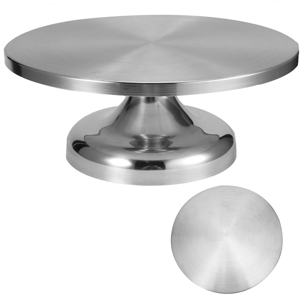 304 Stainless Steel Revolving Cake Base Stand Turntable Kitchen Baking Accessory 30cm
