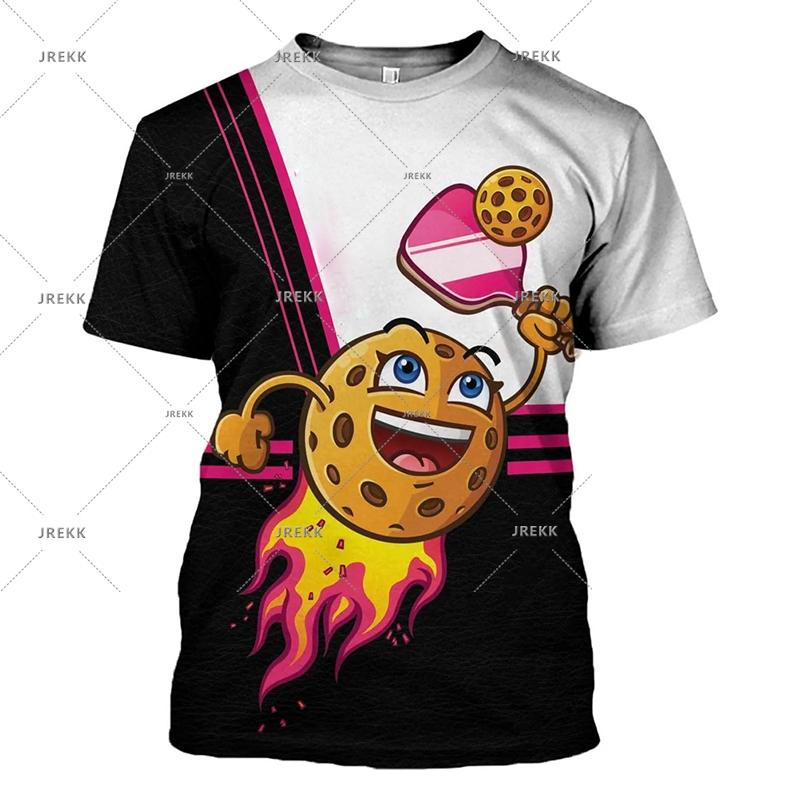 

Pickleball Sport Funny T-shirt For Men Women Trend 3d Print Short Sleeve Oversized XXS