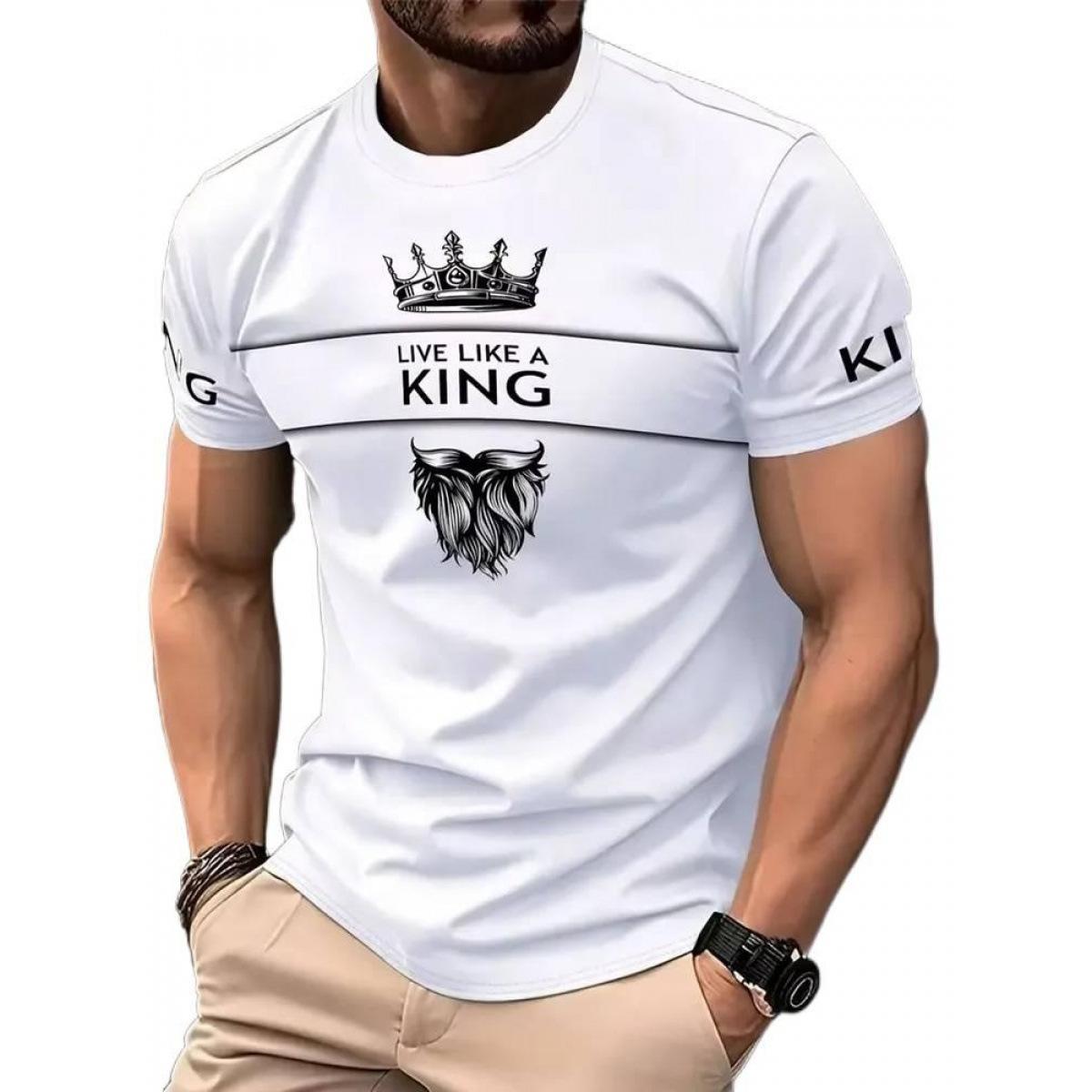 Spring/Summer Breathable Couple T-shirts, trendy personalized printed crew neck short-sleeve tops, comfortable and versatile for 2026 S