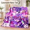 The Amazing Digital Circus Custom Name Flannel Throw Blanket Soft Warm for Sofa Bed Indoor Home Use