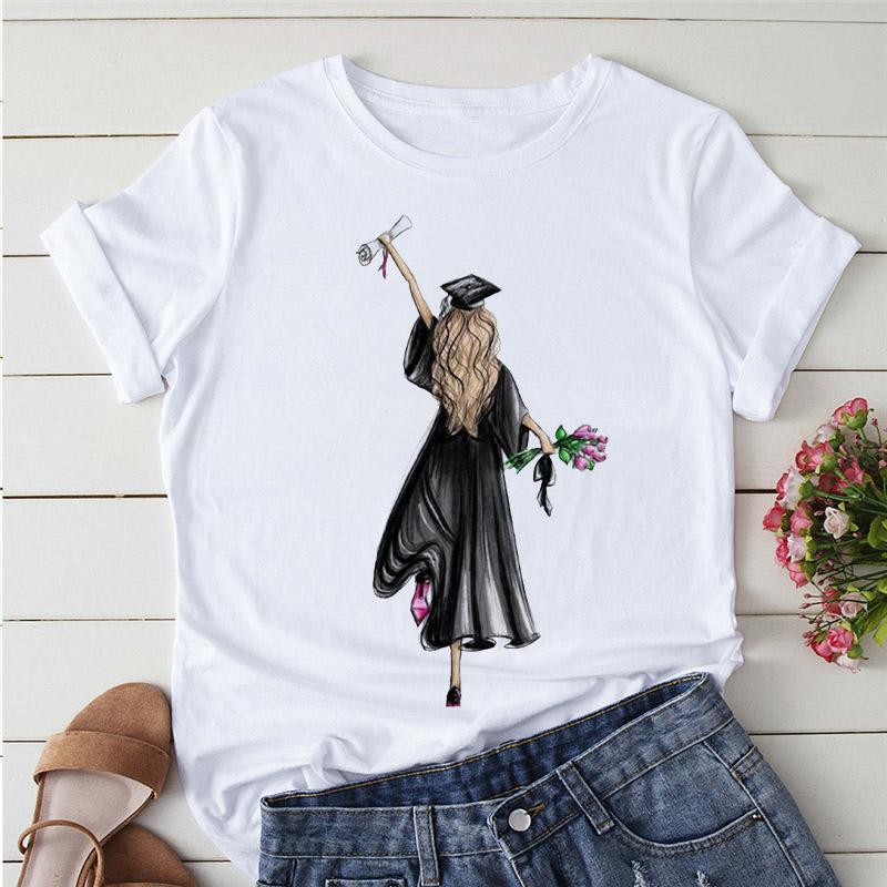 Flower Pretty Girl Fashion Trend Oversized Tops Custom T-Shirt Kawaii O-Neck Tshirt Soft Clothes For Women Female Tee-Shirt