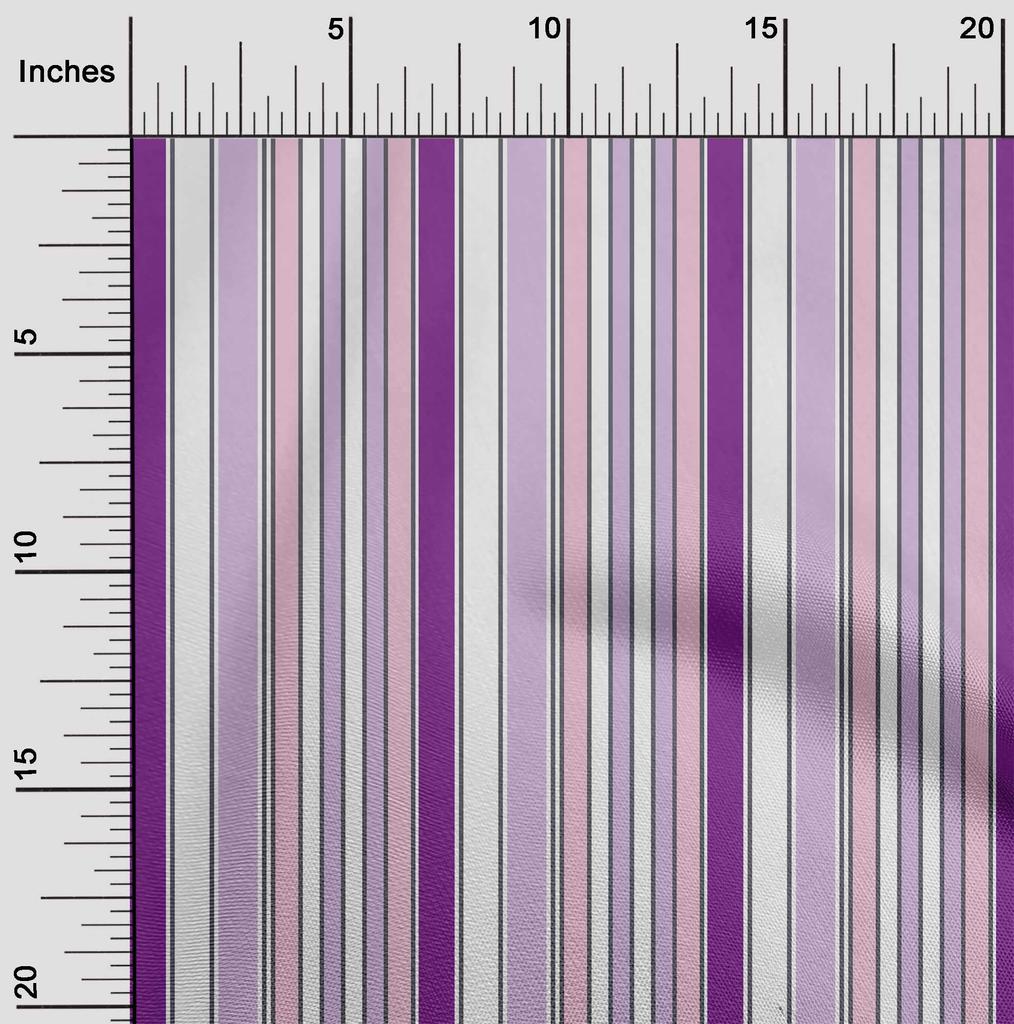 oneOone Bavlněná směsová látka Vícebarevný pruh Dekorativní látka Tištěná BTY 40 palců