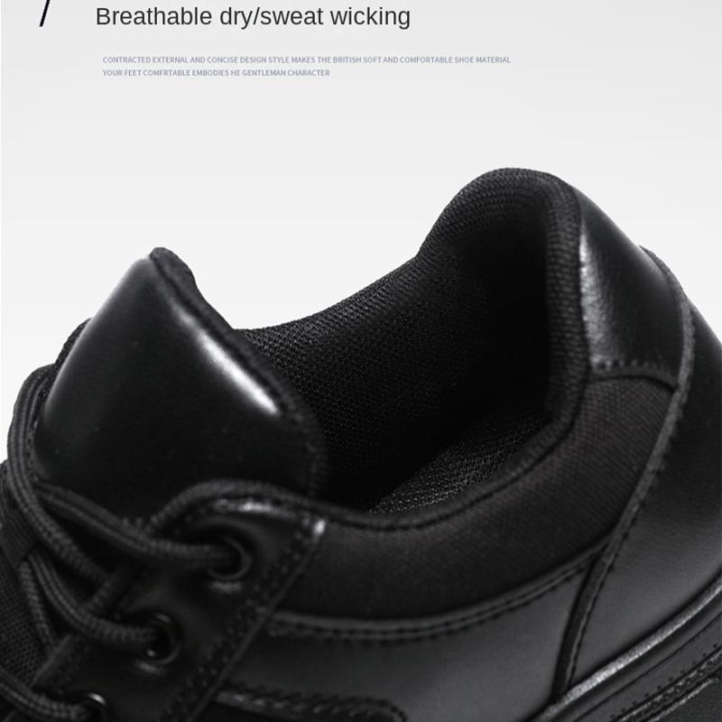 Oulylan Male Solid Black Training Shoes Dirt-proof Durable Comfort Work Sneakers Waterproof Anti-slip Breathable Casual Footwear