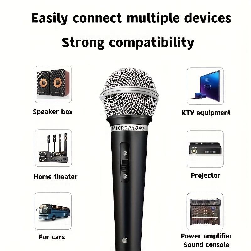 High qualityWired Dynamic Microphone with 6.5mm Jack, Handheld Karaoke Singing and Conference Speech Mic for PA System, 6.5mm Plug Multi-Purpose