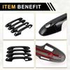 4pcs Exterior Door Handle Cover Car Door Handle Protector for Toyota Tacoma 2016-2023 Car Door Handle Protector with Keypad ABS Black