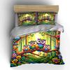 Bright owls and flowers. Bedding sets Duvet cover sets Duvet covers Pillowcases(1*Duvet Cover 2*Pillowcases without duvet insert)