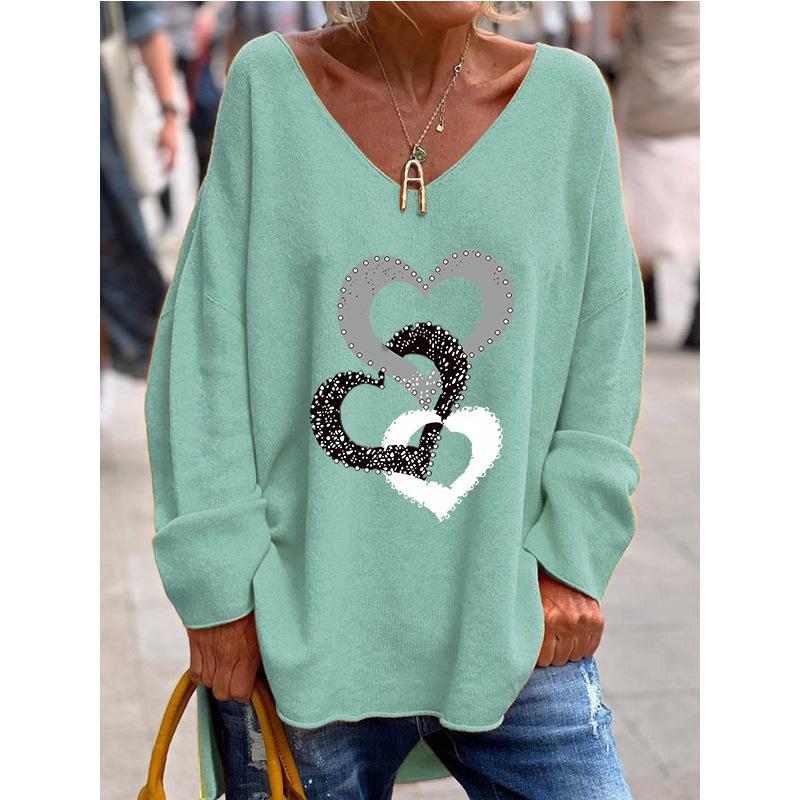 JPNTKY Women's Fashion Casual Long Sleeve V-Neck Blouses & Shirts