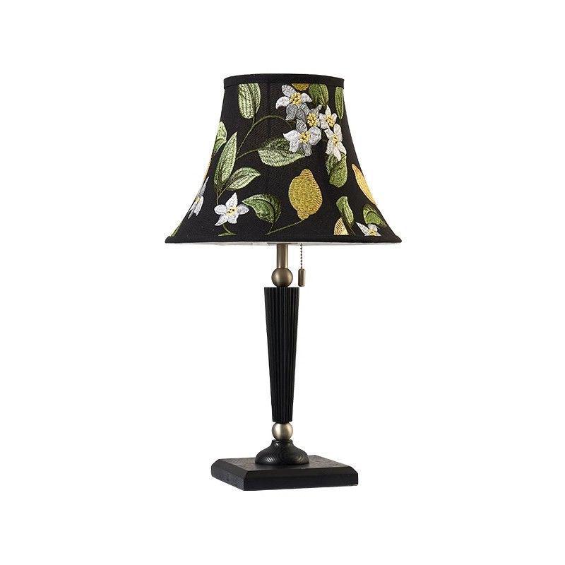 Luxury Mid-Century French Wabi-Sabi Lamp: Retro Embroidered Table Light for Living Room or Bedroom