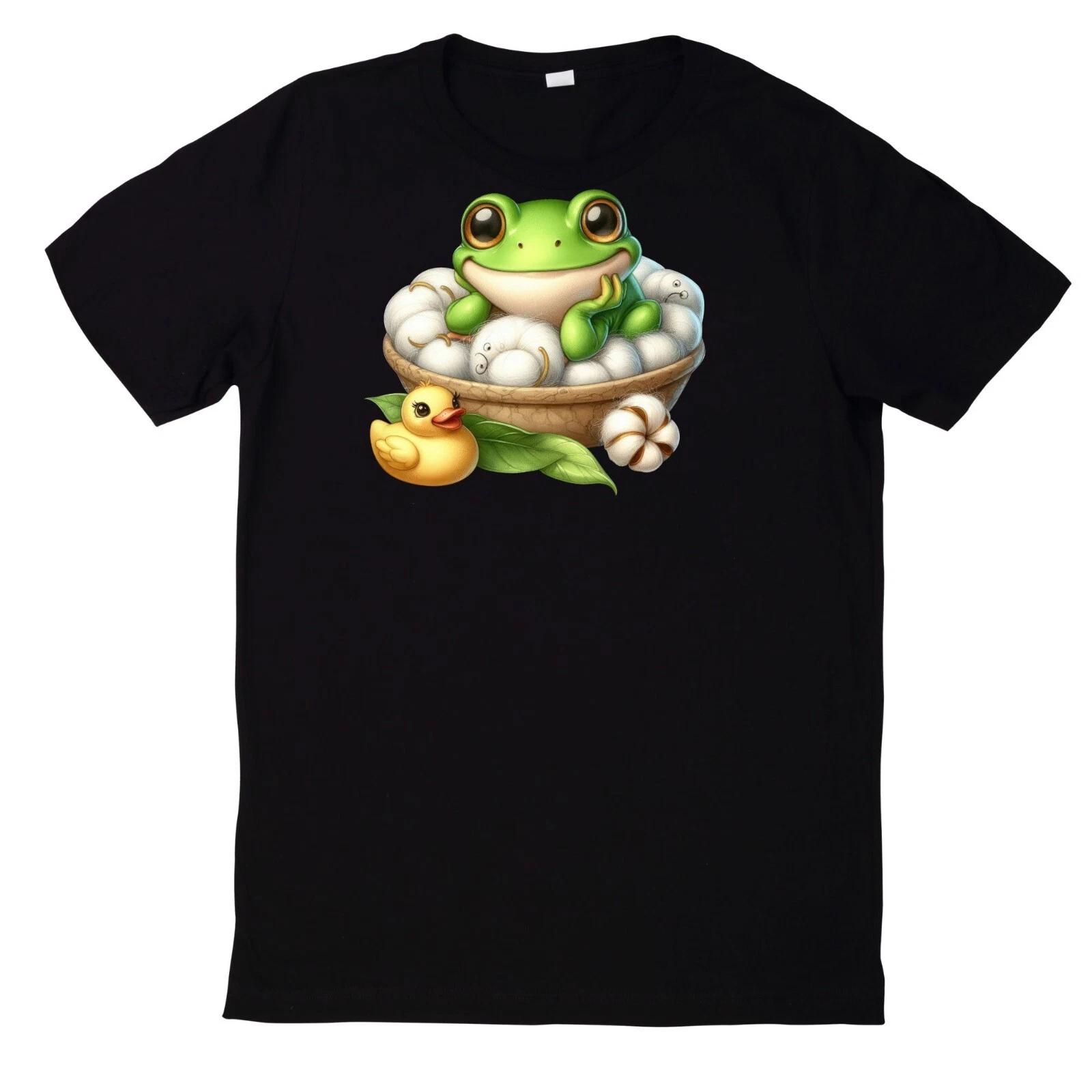 T-Shirt Lustiger und süßer Frosch Motiv Baumwolle XXL