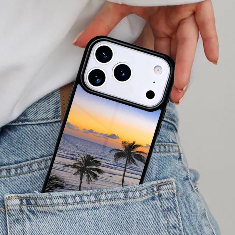 Tropical Summer palm trees Phone Case for iPhone 17ProMax 12 13 14 15 16e 17 Pro Max Plus Air Cover