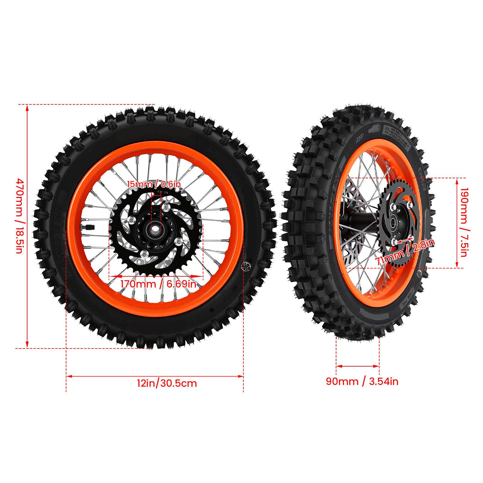 12in Dirt Bike Rear Wheel Rim