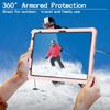 Pro iPad (2025)/10,9 (2022) Pouzdro s opěrkou PC + Silikonový kryt na tablet s ramenním popruhem