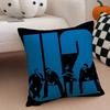 Rock Band UU2 Cushion Cover Throw Pillow Cover Hidden Button Durable Polyester Chair Cushion