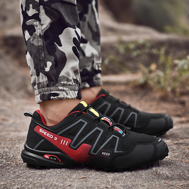 Zapatos de viaje de tendencia para senderismo y montañismo antideslizantes para hombre, otoño e invierno, transpirables, para exteriores, zapatillas de running todoterreno, zapatos de hombre