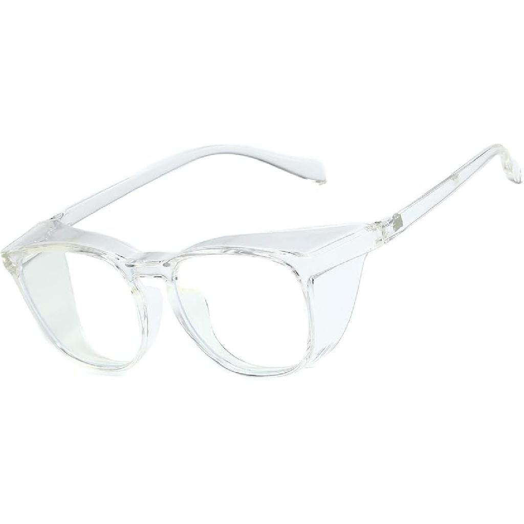 Schutzbrille für Männer Frauen Krankenschwestern Antibeschlag Stilvoll Modisch Bequeme Brille mit Seitenschutz Augenschutz für Erwachsene