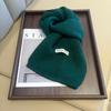 New solid color scarf women's imitation wool versatile scarf men's scarf autumn and winter knitted small scarf tide