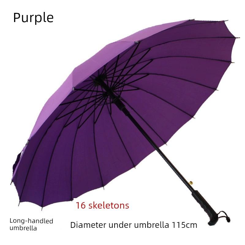 24-Rib Waterproof Umbrella with Curved Handle, Straight Pole, Impact-Resistant Fabric, Safety Umbrella, Automatic Promotional Umbrella, Rainbow